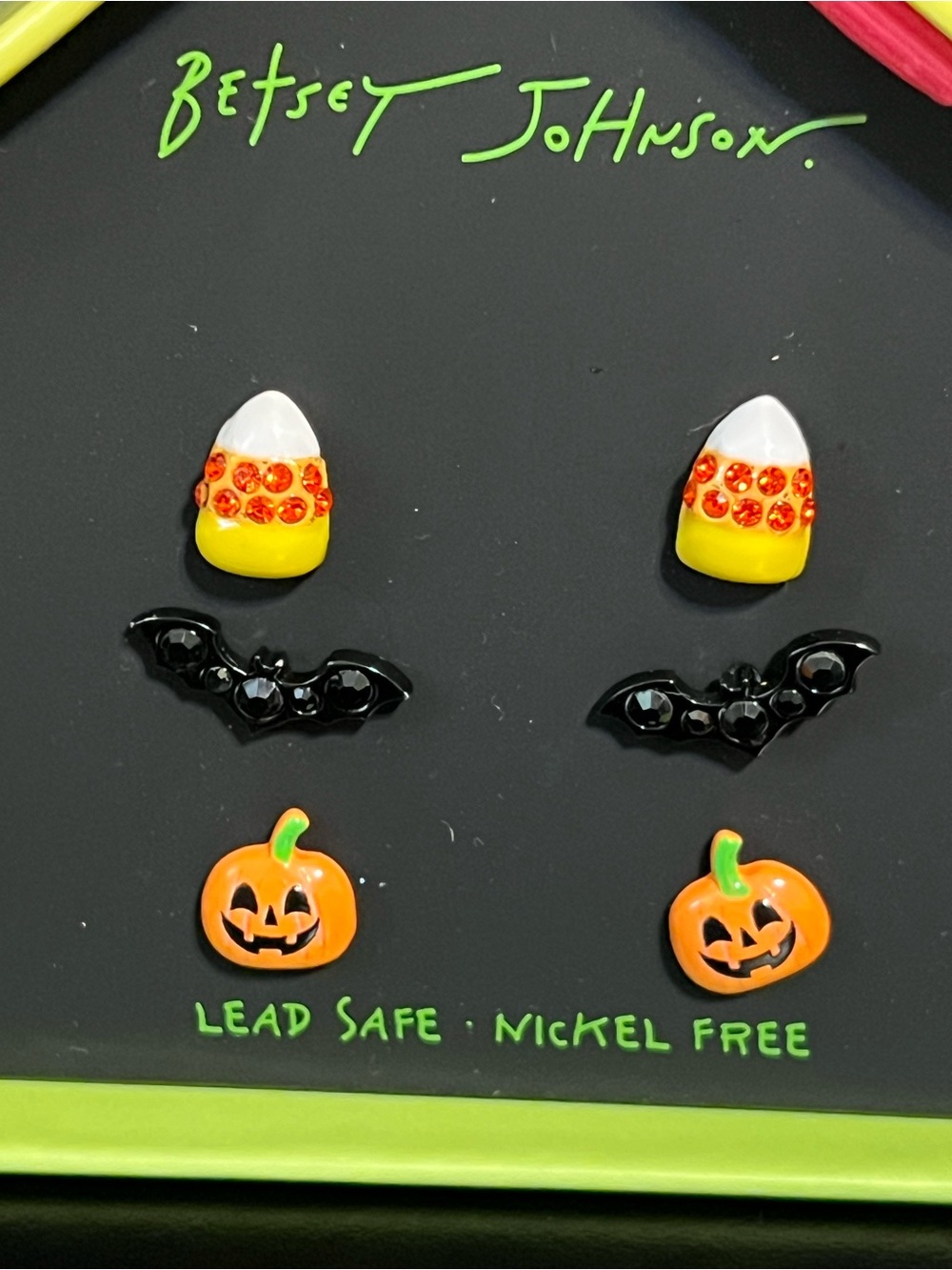 Betsey Johnson Halloween Earring Set 🎃🦇🍬